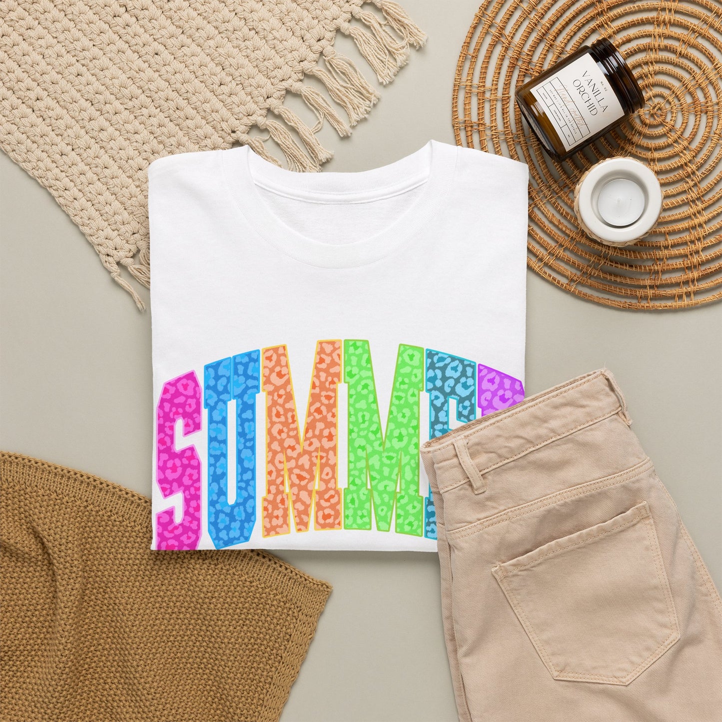 Summer Vibes Rainbow Tee
