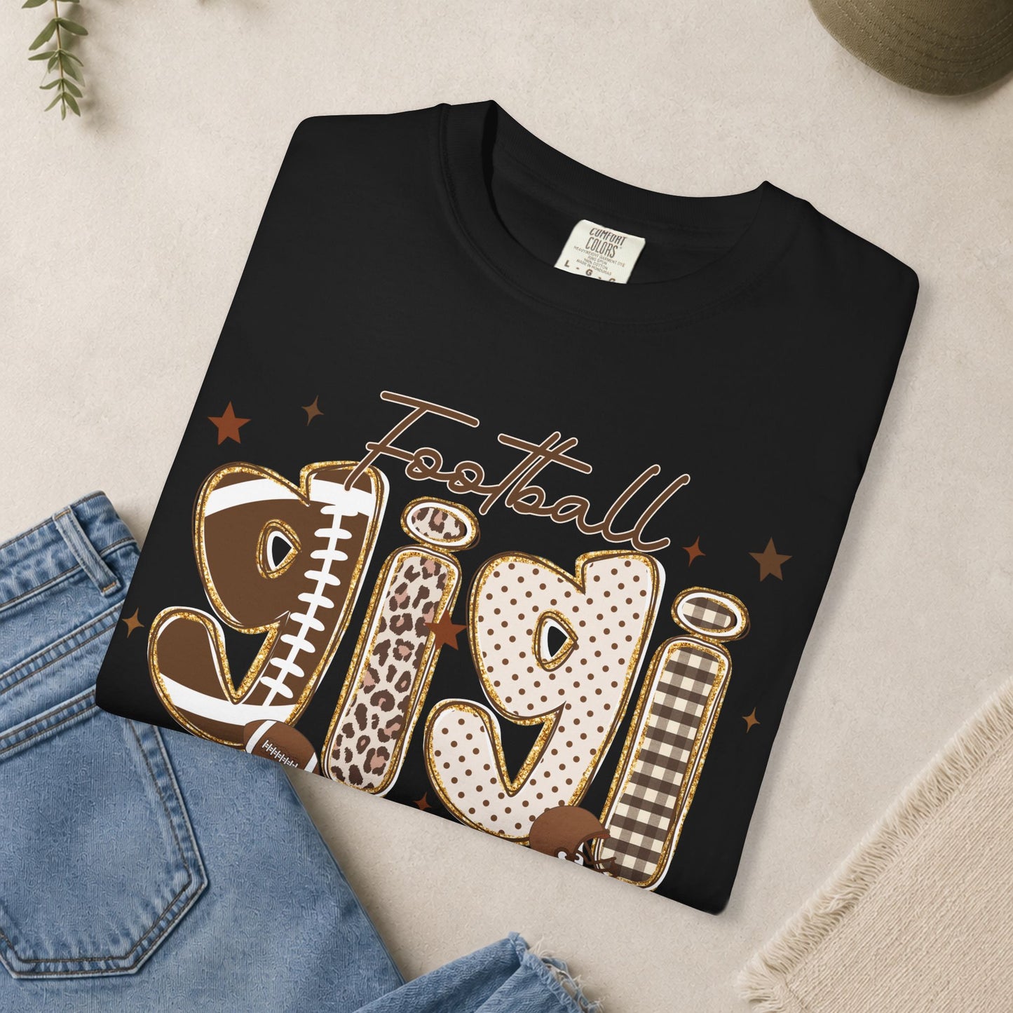 Football Gigi shirt | Graphic Football Gigi T-Shirt, Leopard Print Numbers, Sport Gigi Tee