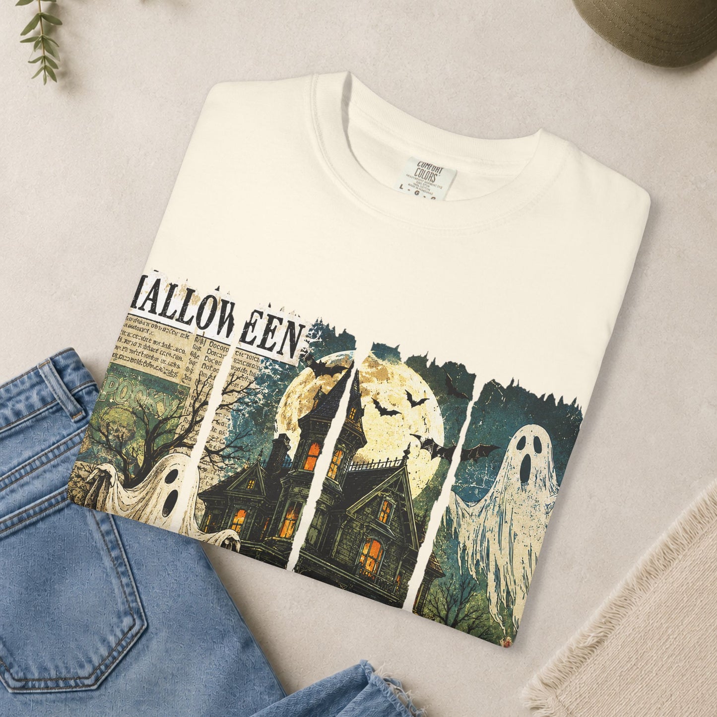 Spooky Season Halloween ghosts, haunted house T-Shirt