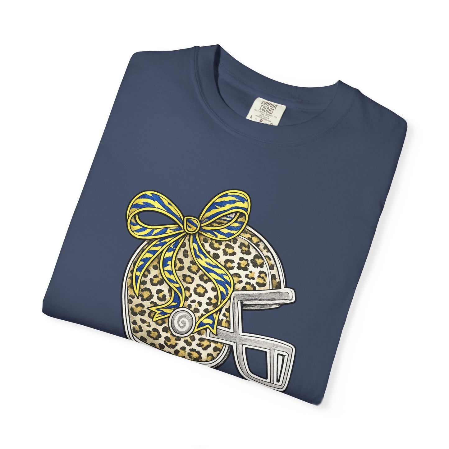 Leopard Print Football Helmet T-Shirt
