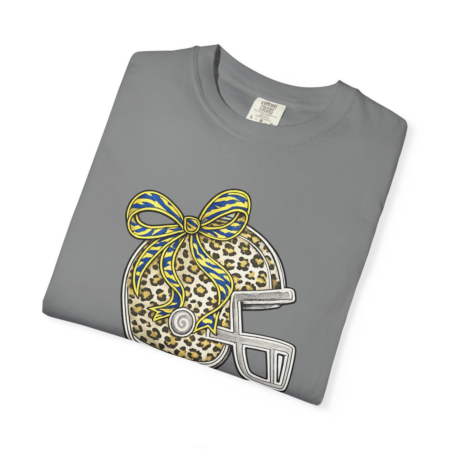 Leopard Print Football Helmet T-Shirt
