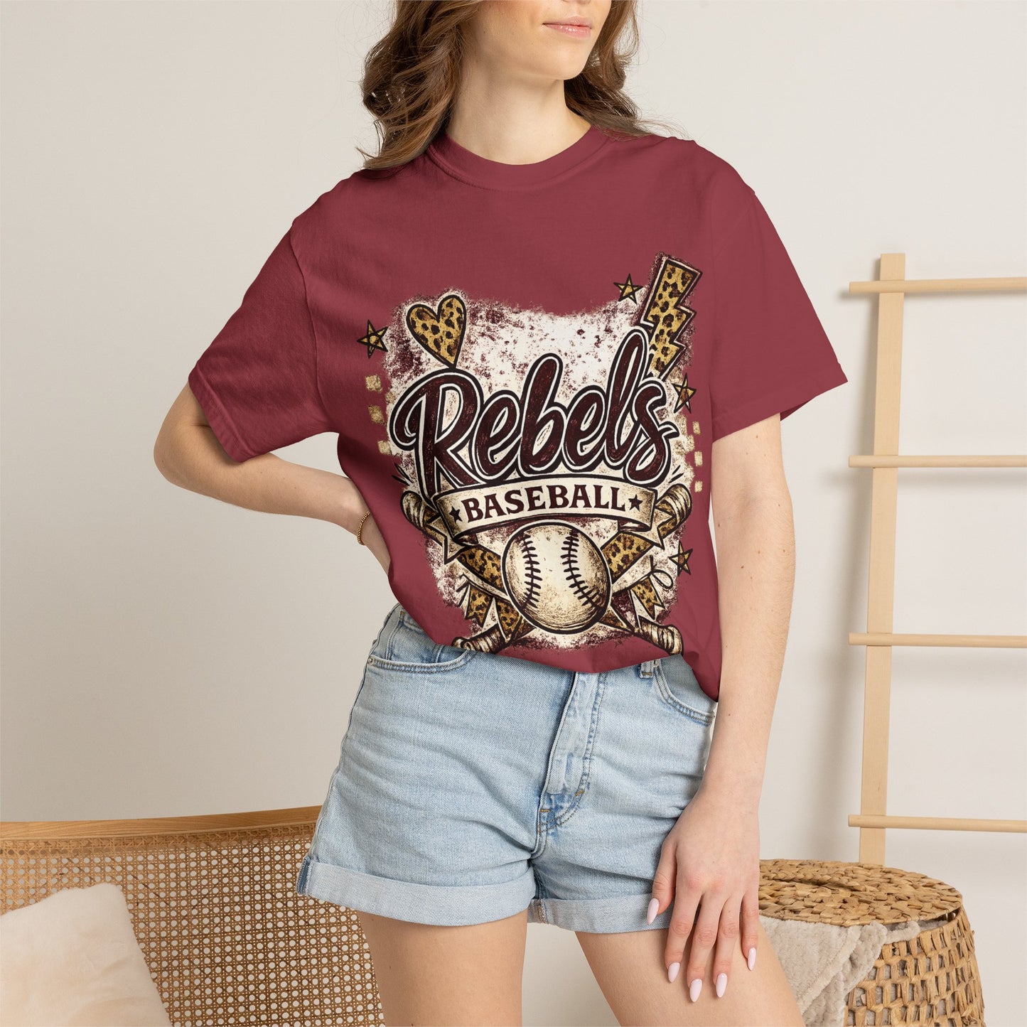 Vintage Rebels Baseball Graphic Tee