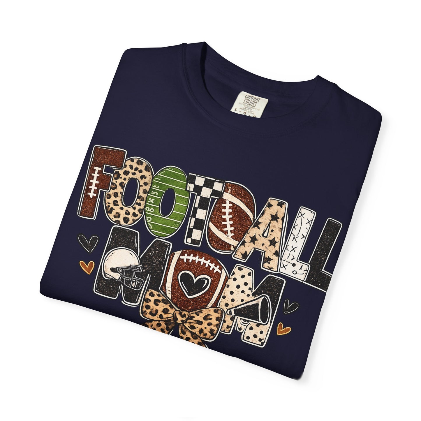 Football Mom T-Shirt — Leopard Print