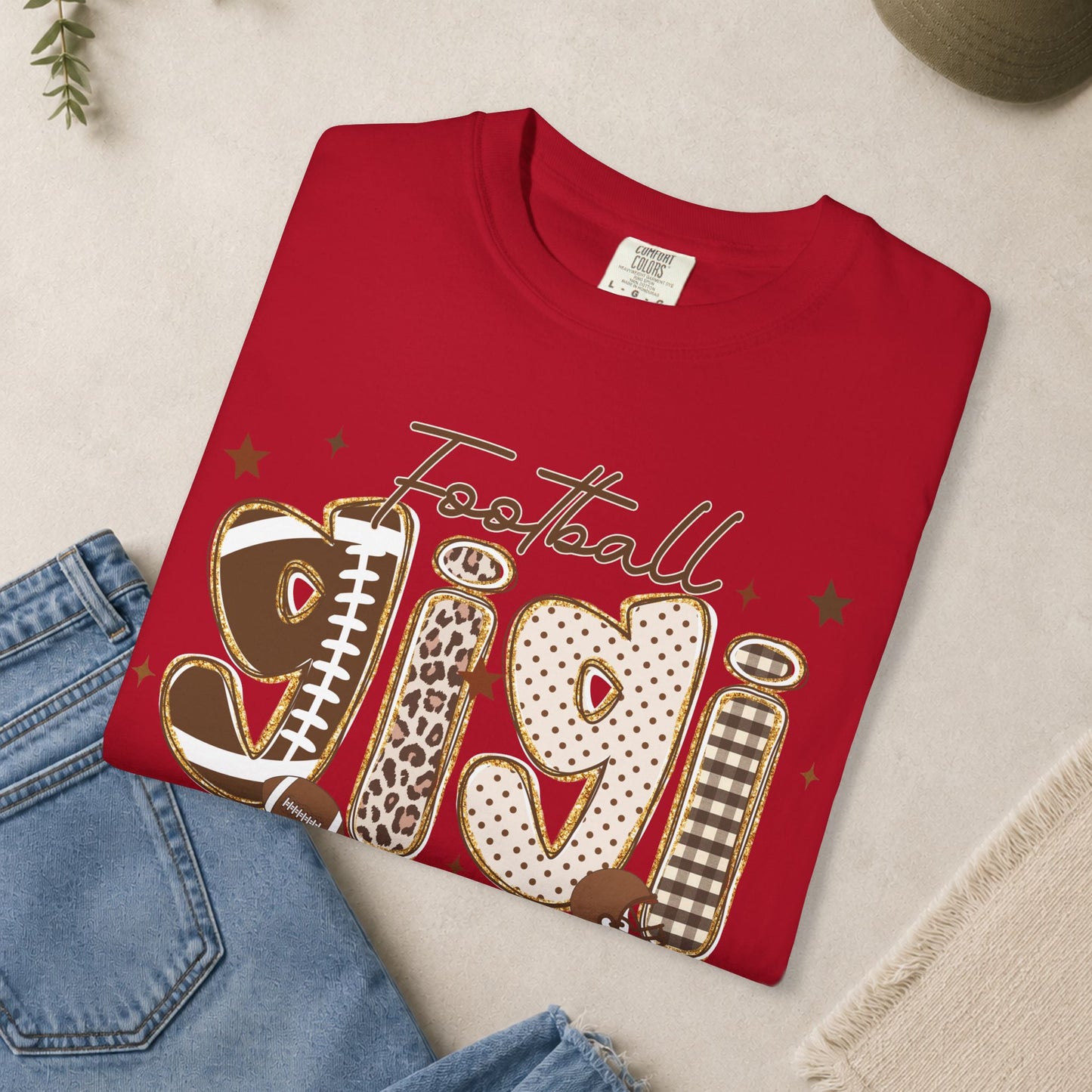 Football Gigi shirt | Graphic Football Gigi T-Shirt, Leopard Print Numbers, Sport Gigi Tee