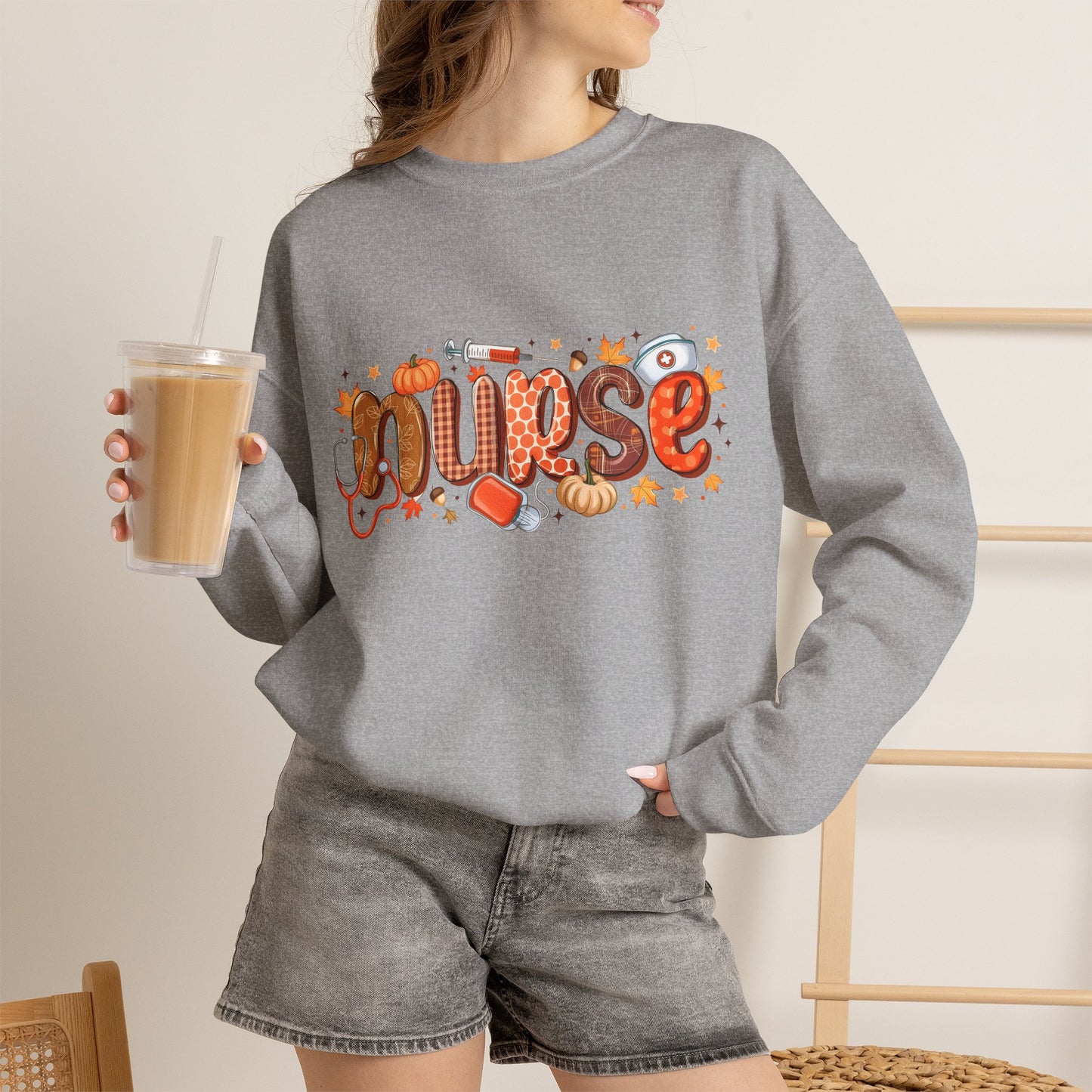 Fall Nurse sweatshirt | Autumn pumpkin stethoscope