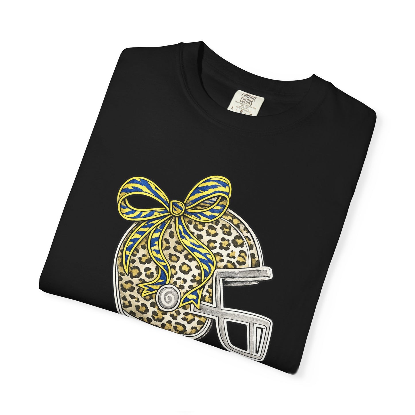 Leopard Print Football Helmet T-Shirt