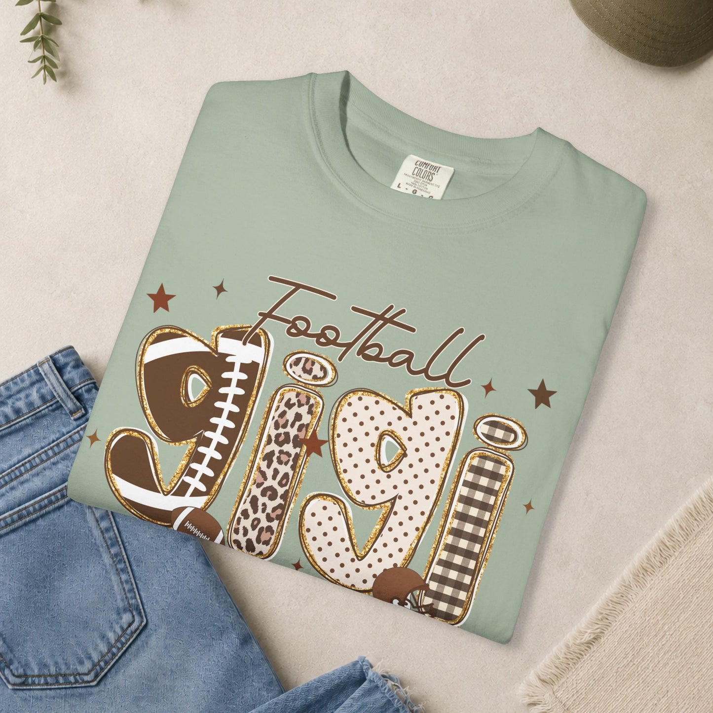 Football Gigi shirt | Graphic Football Gigi T-Shirt, Leopard Print Numbers, Sport Gigi Tee