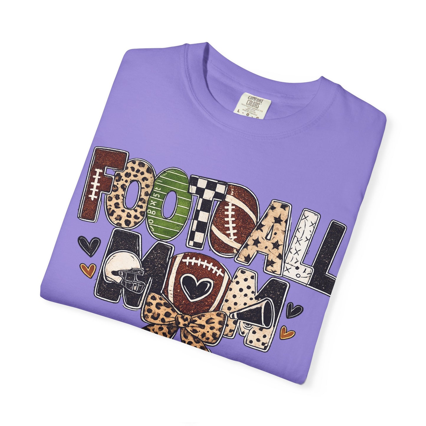 Football Mom T-Shirt — Leopard Print