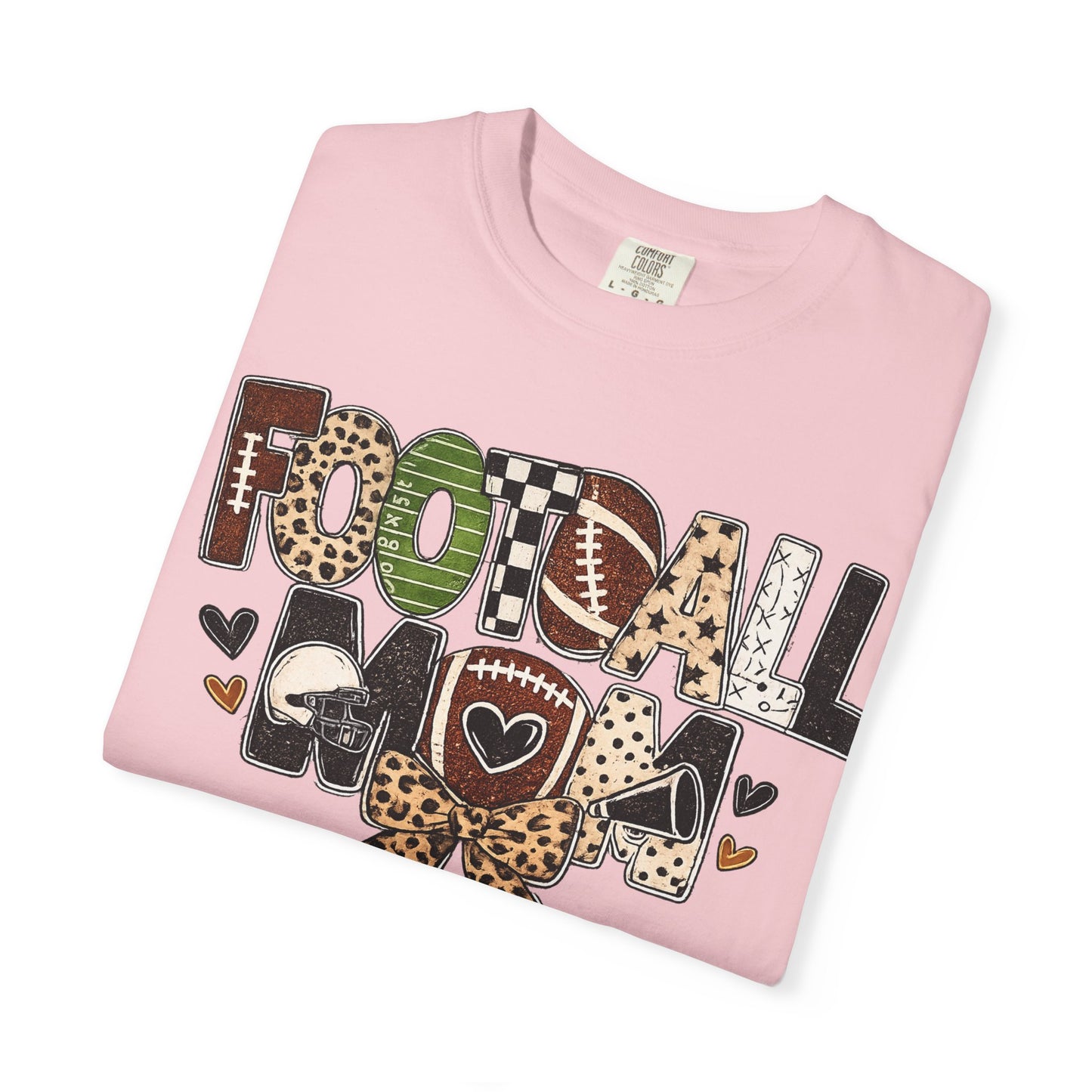 Football Mom T-Shirt — Leopard Print