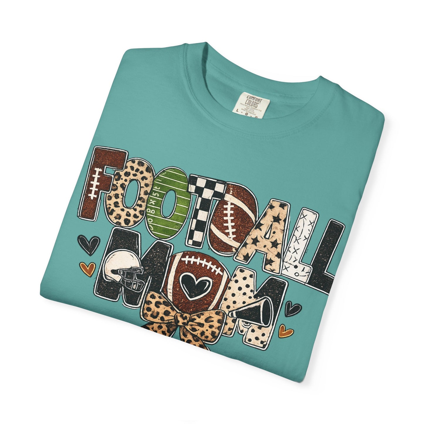 Football Mom T-Shirt — Leopard Print