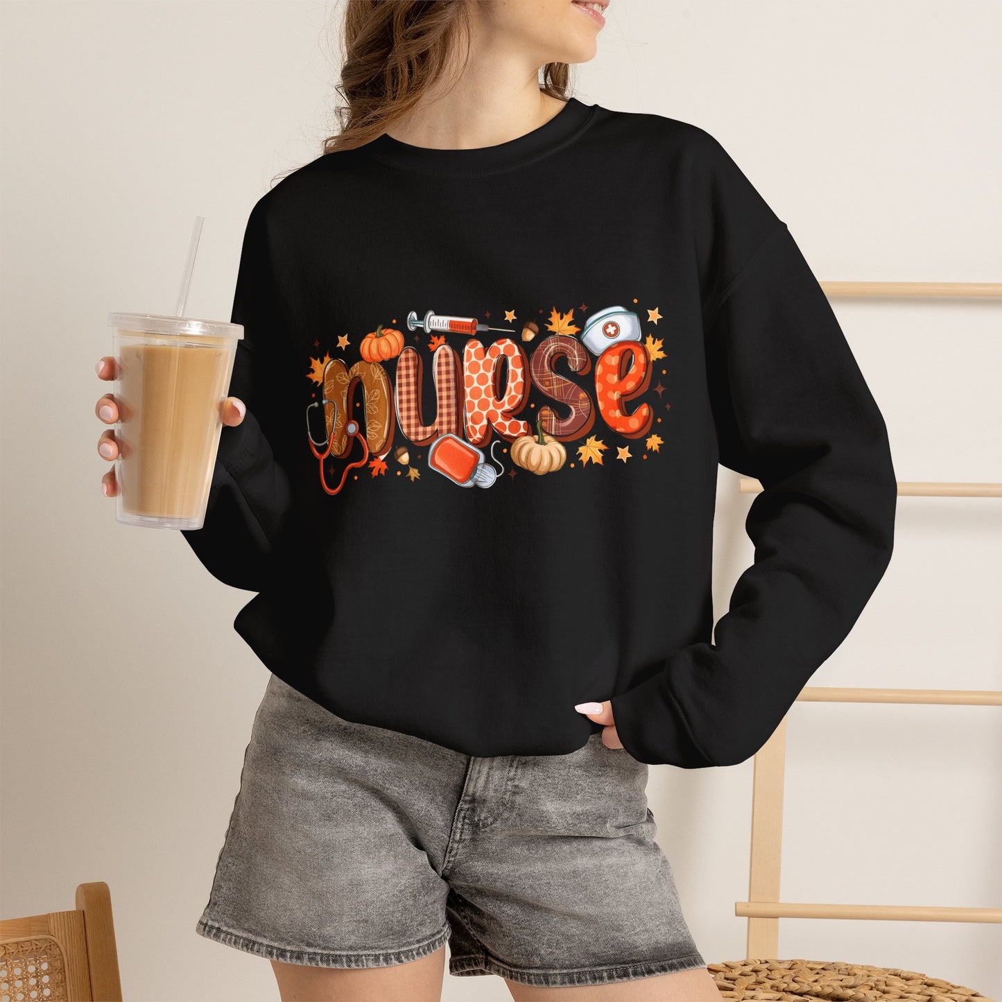 Fall Nurse sweatshirt | Autumn pumpkin stethoscope