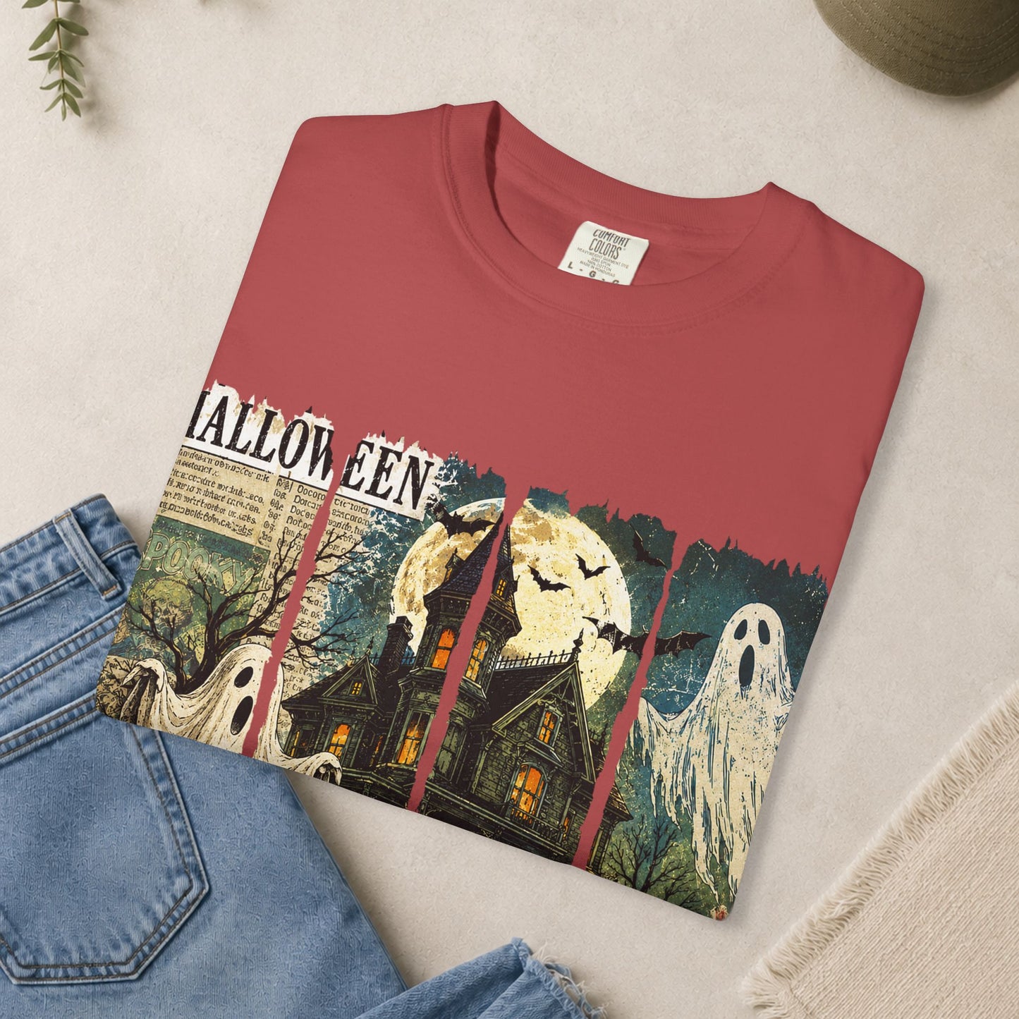 Spooky Season Halloween ghosts, haunted house T-Shirt
