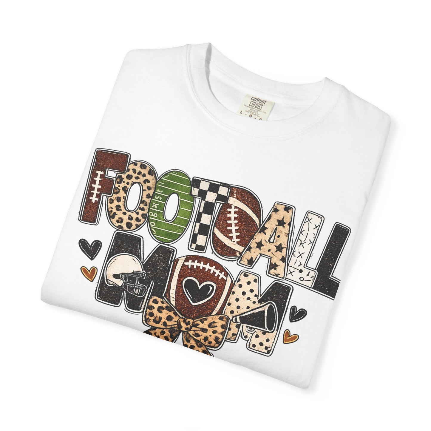 Football Mom T-Shirt — Leopard Print