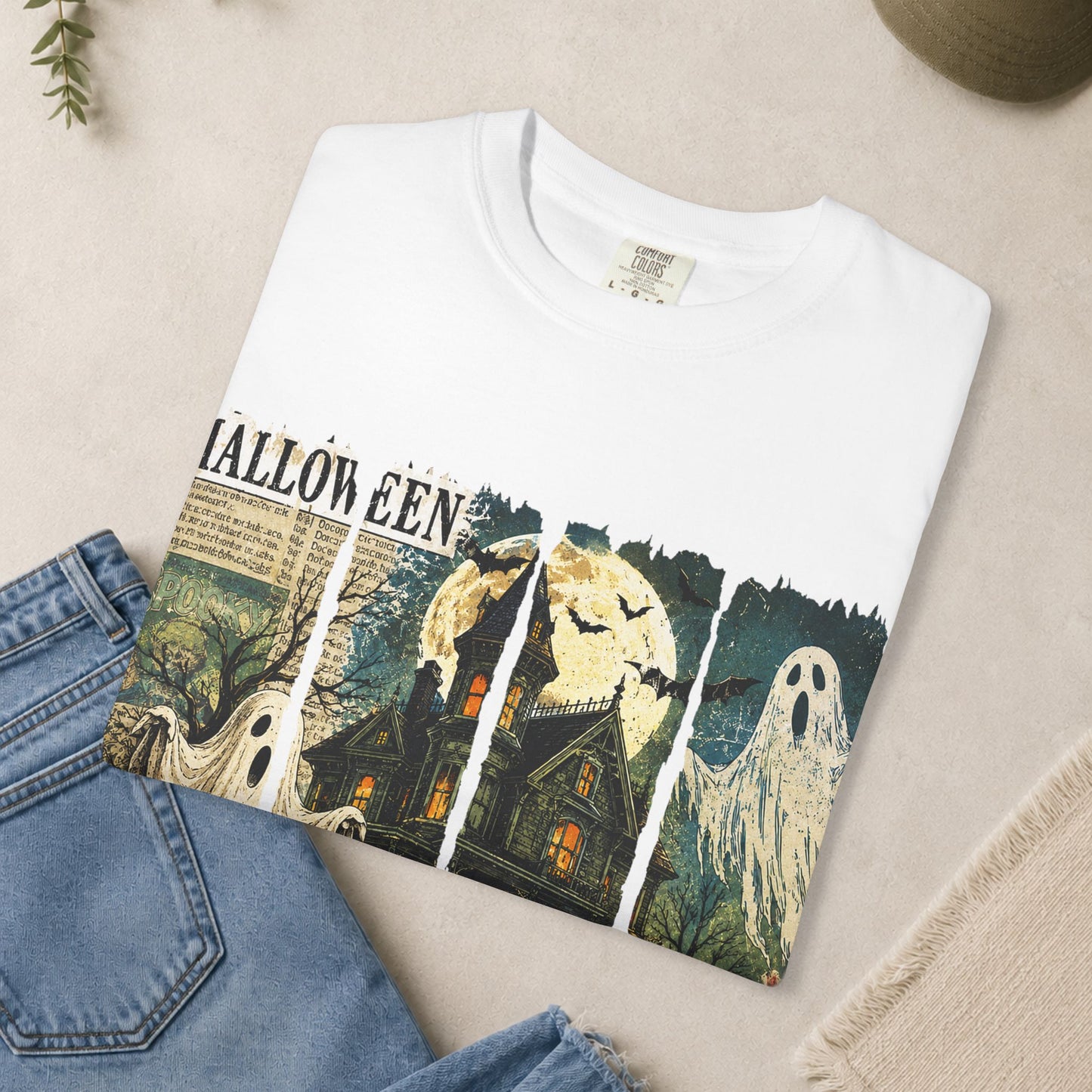 Spooky Season Halloween ghosts, haunted house T-Shirt
