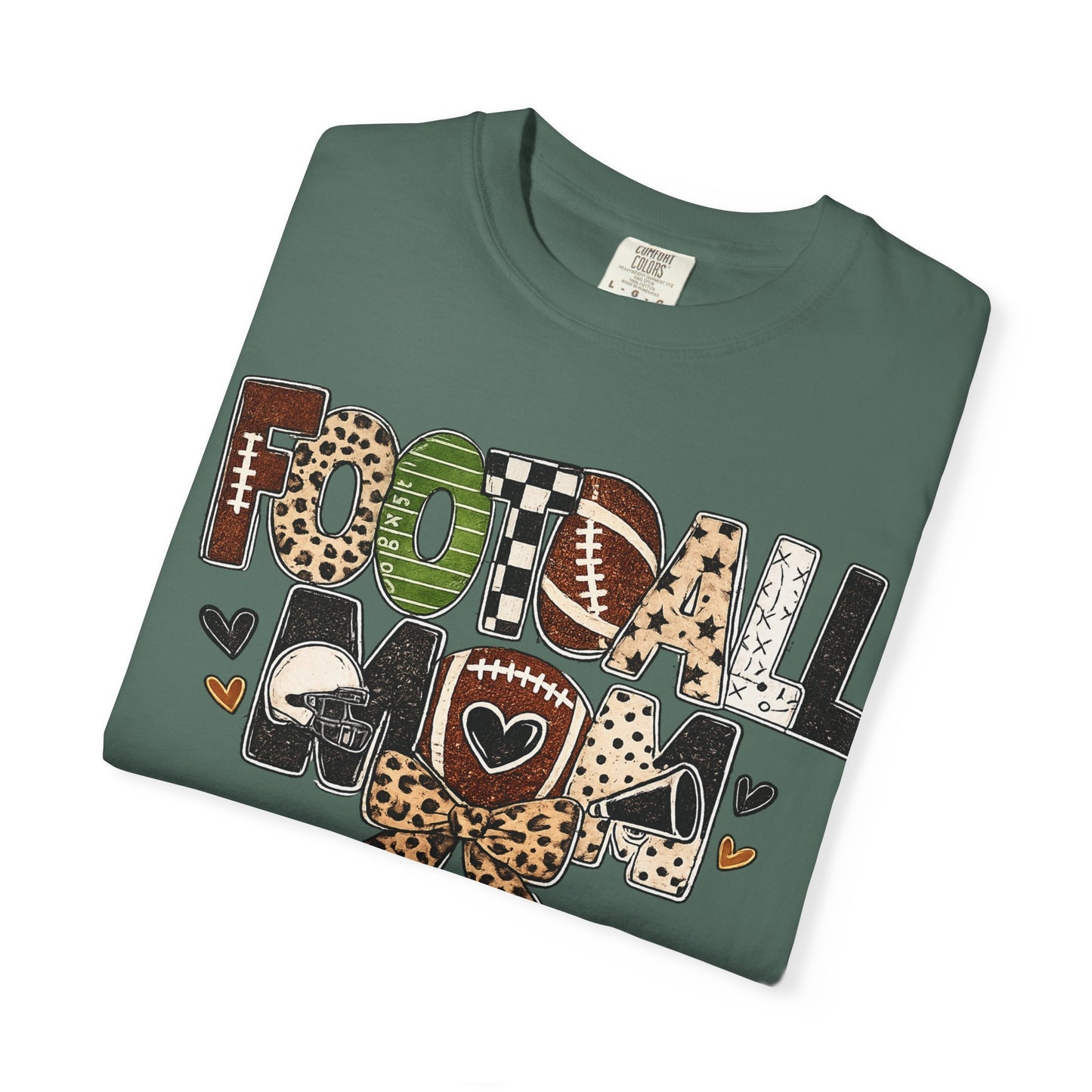 Football Mom T-Shirt — Leopard Print