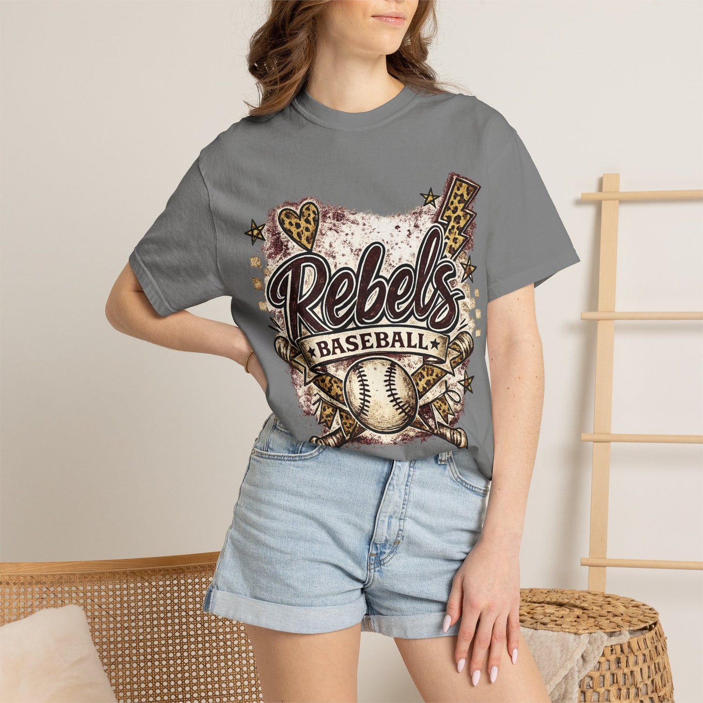 Vintage Rebels Baseball Graphic Tee