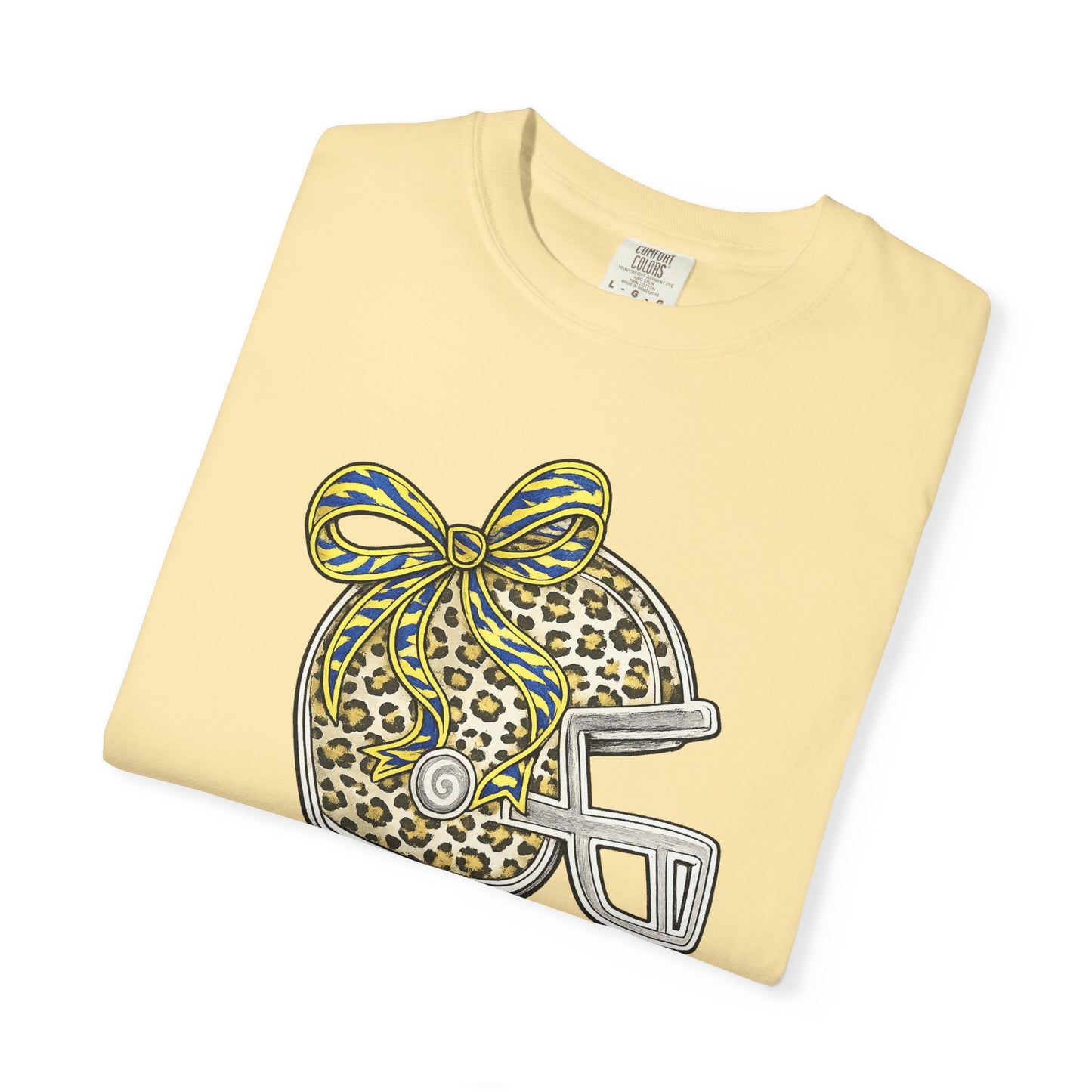 Leopard Print Football Helmet T-Shirt