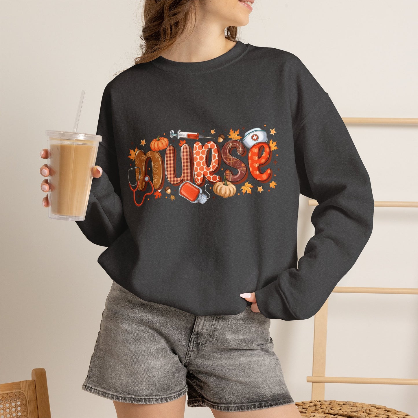 Fall Nurse sweatshirt | Autumn pumpkin stethoscope