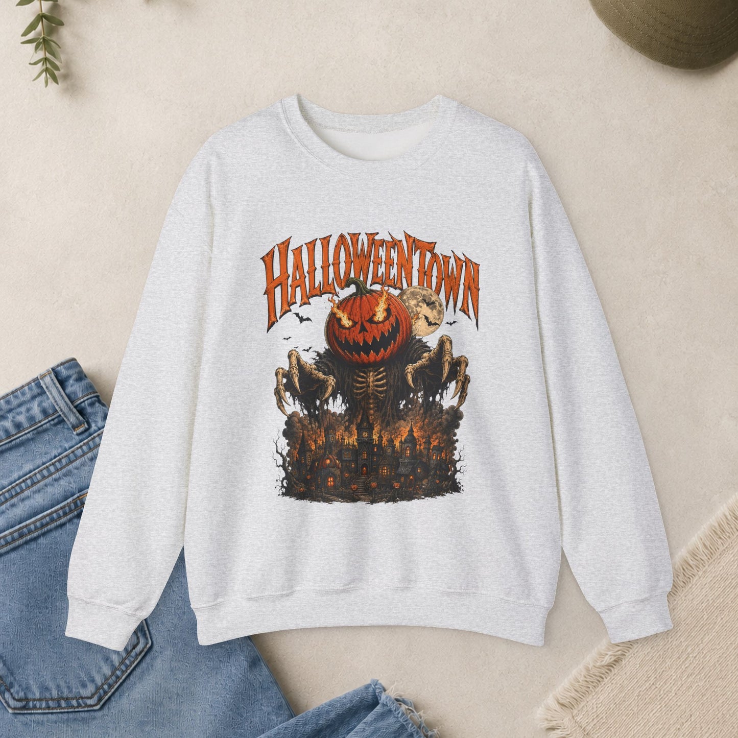 Halloweentown Pumpkin scarecrow Crewneck Sweatshirt | Halloween Horror