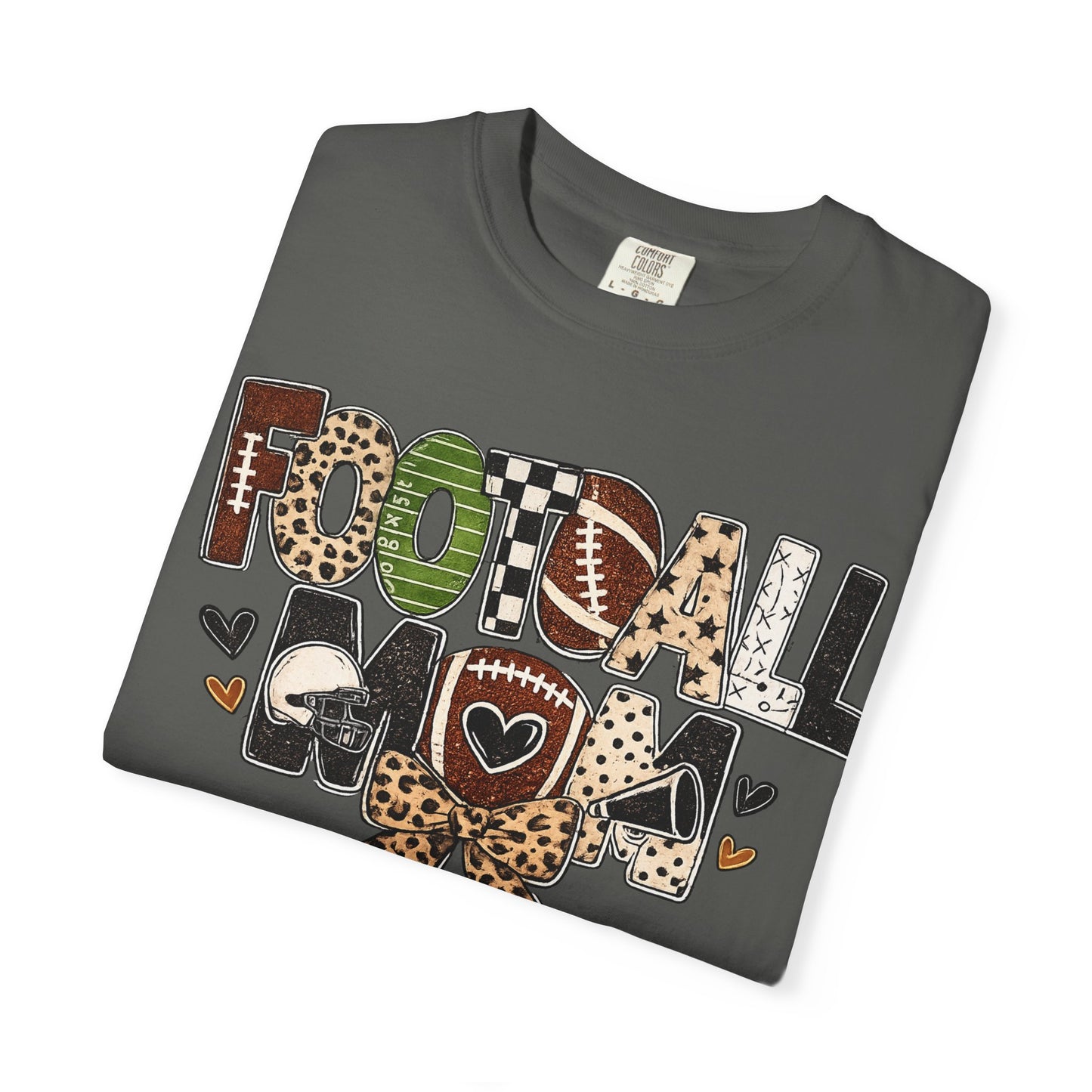 Football Mom T-Shirt — Leopard Print