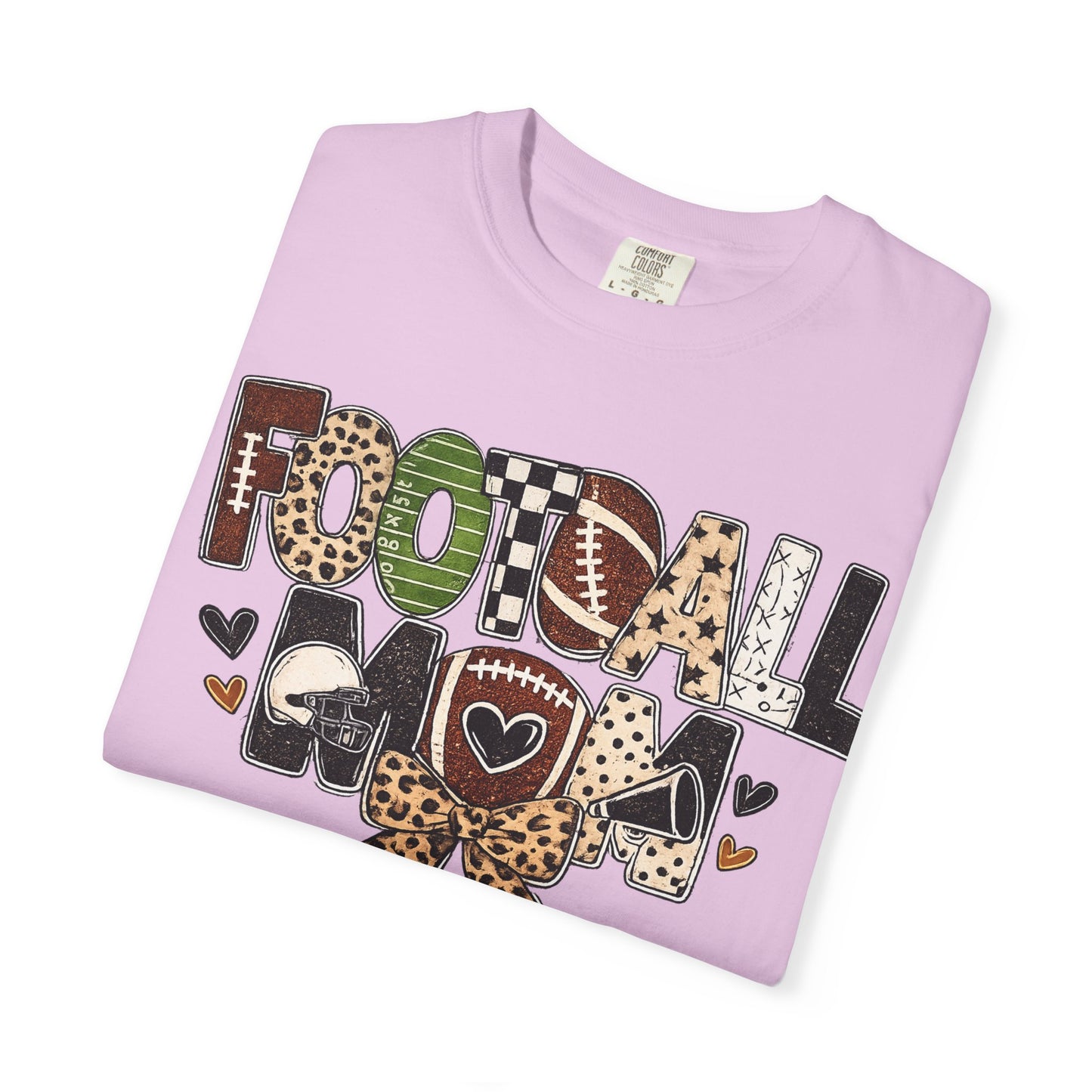 Football Mom T-Shirt — Leopard Print