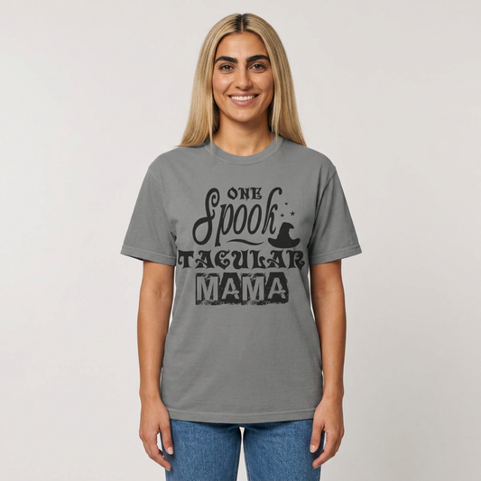 Spooktacular Mama T-Shirt – Halloween Witch Hat Mom Tee