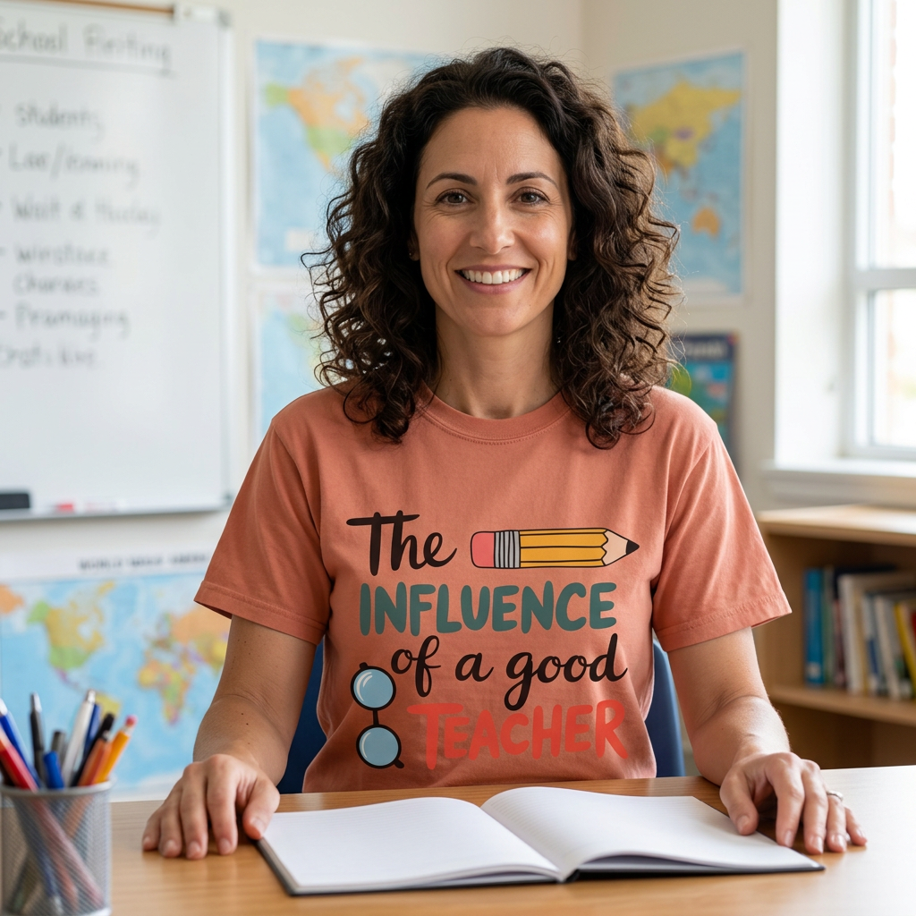 Teacher Influence T-Shirt — “The Influence of a Good Teacher” Appreciation Tee