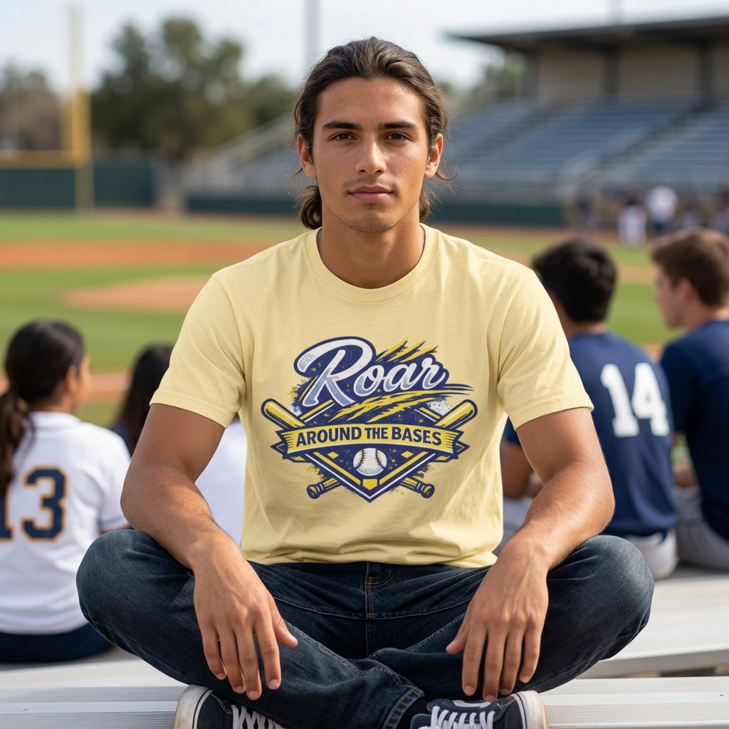 Roar Around the Bases Unisex Baseball T‑Shirt