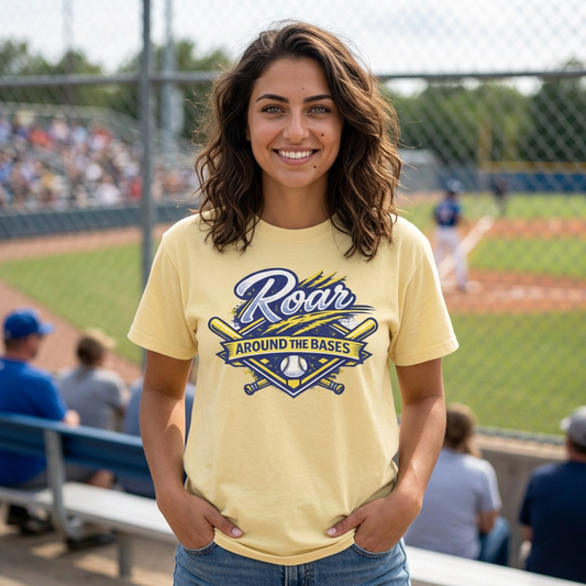 Roar Around the Bases Unisex Baseball T‑Shirt