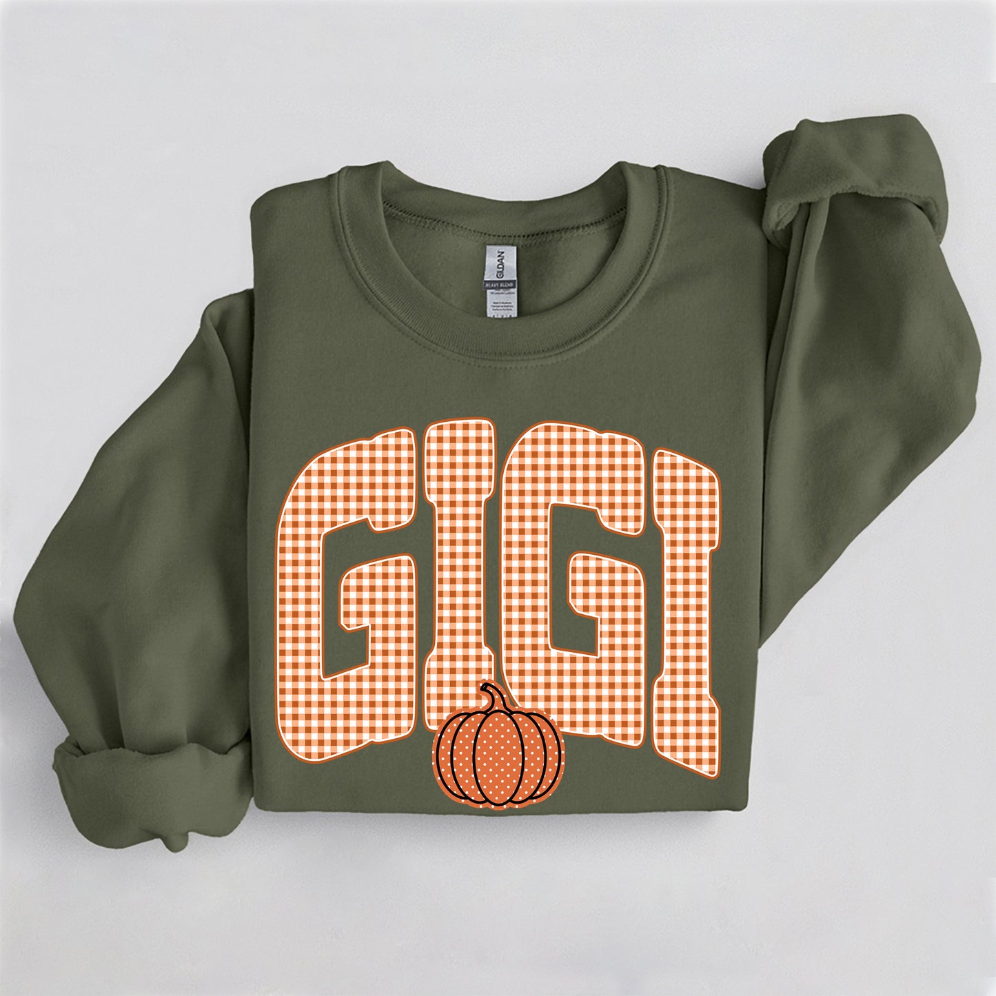 Fall Pumpkin Gigi Sweatshirt, Trendy women's falls sweatshirt