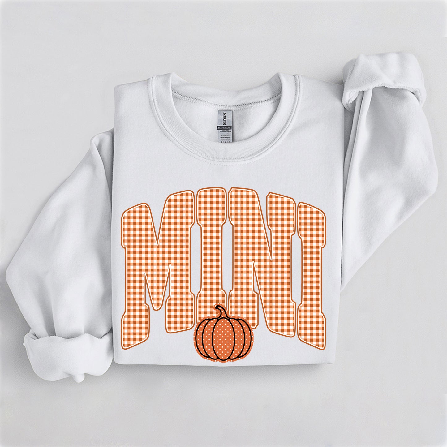Fall Pumpkin Mini Sweatshirt, Trendy women's falls sweatshirt