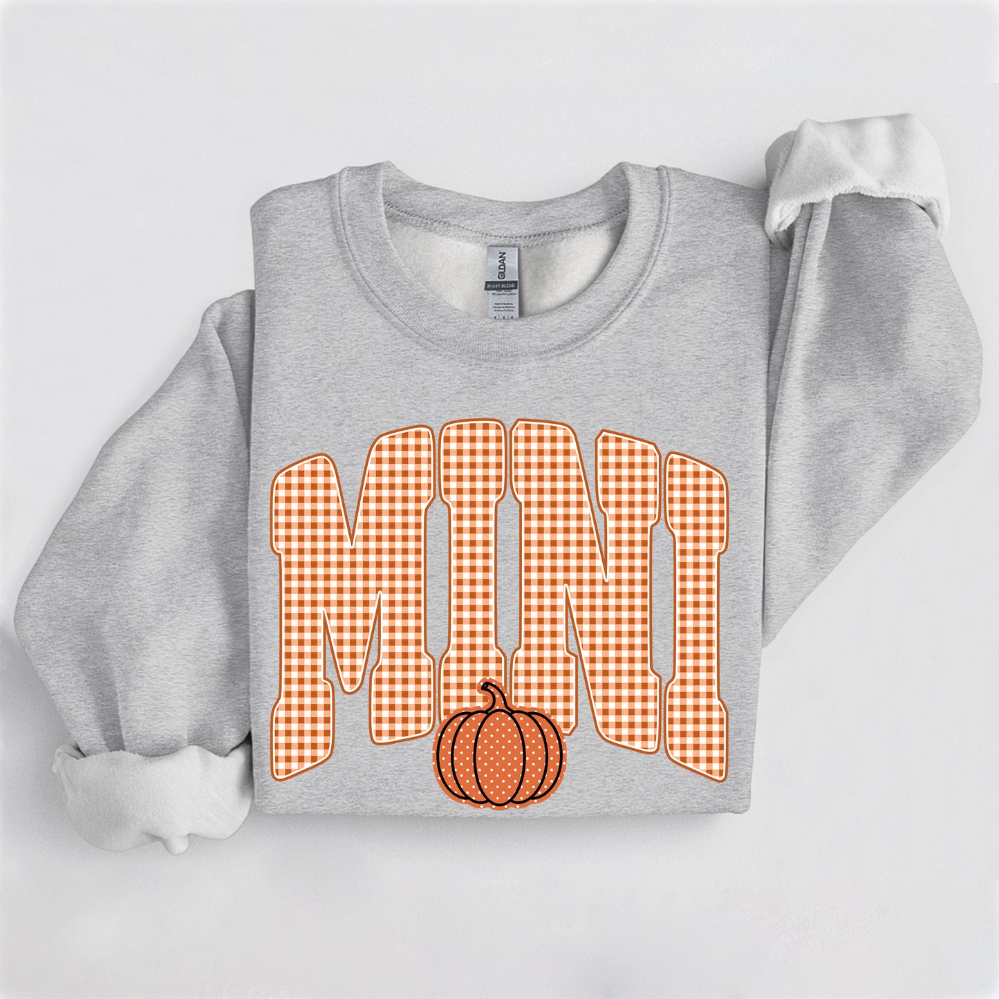 Fall Pumpkin Mini Sweatshirt, Trendy women's falls sweatshirt