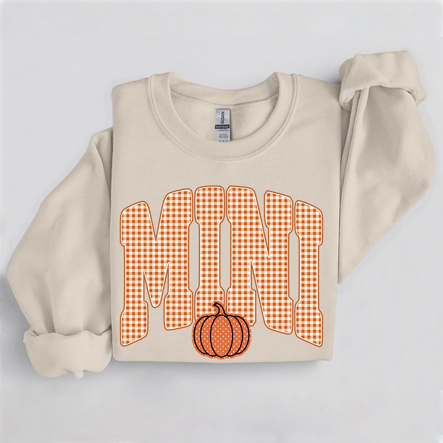 Fall Pumpkin Mini Sweatshirt, Trendy women's falls sweatshirt