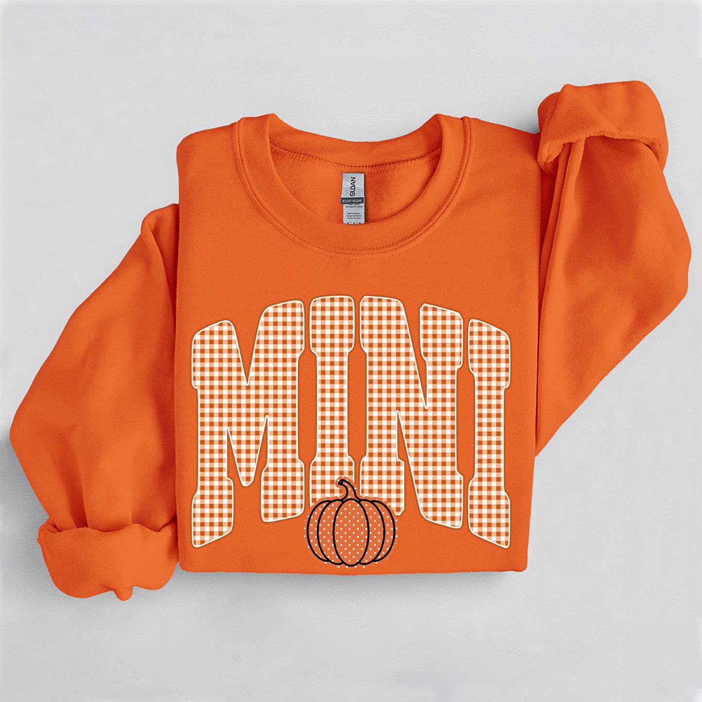 Fall Pumpkin Mini Sweatshirt, Trendy women's falls sweatshirt
