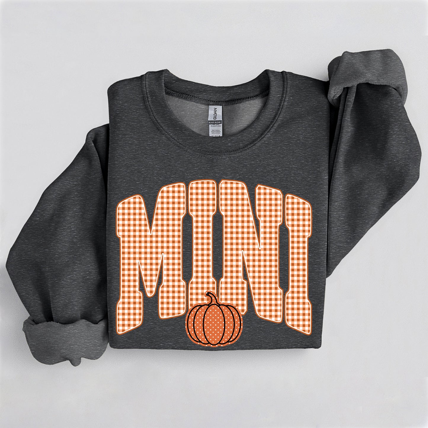 Fall Pumpkin Mini Sweatshirt, Trendy women's falls sweatshirt