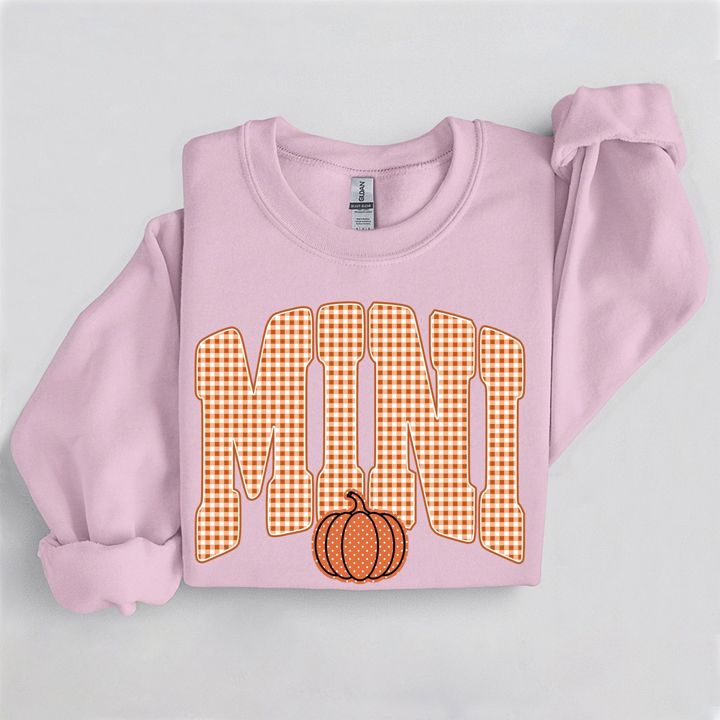 Fall Pumpkin Mini Sweatshirt, Trendy women's falls sweatshirt