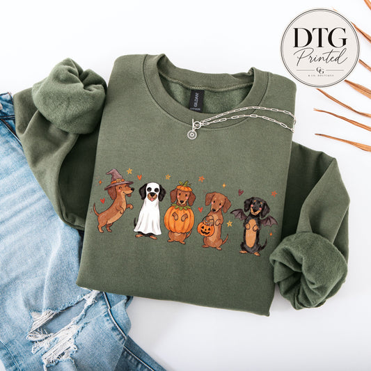 Halloween Dachshund Trick or Treat Sweatshirt