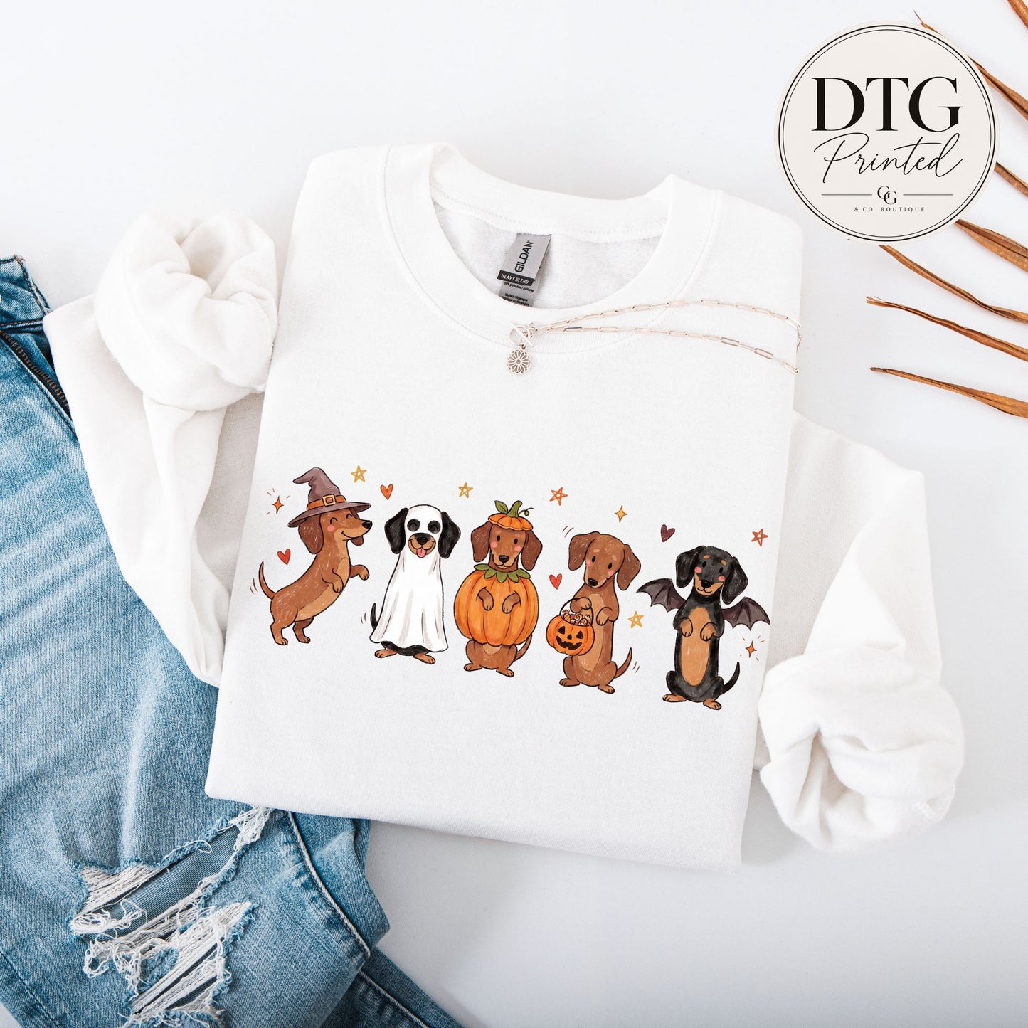 Halloween Dachshund Trick or Treat Sweatshirt
