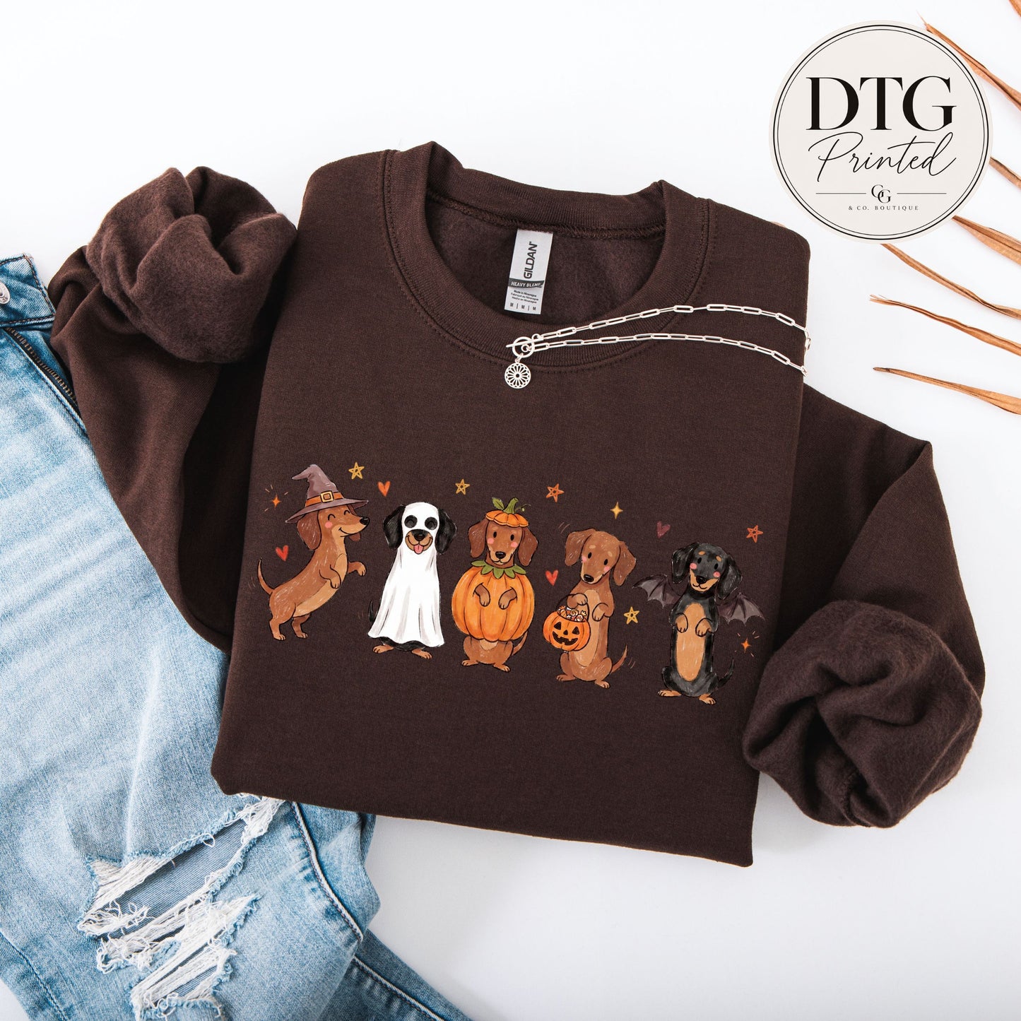 Halloween Dachshund Trick or Treat Sweatshirt