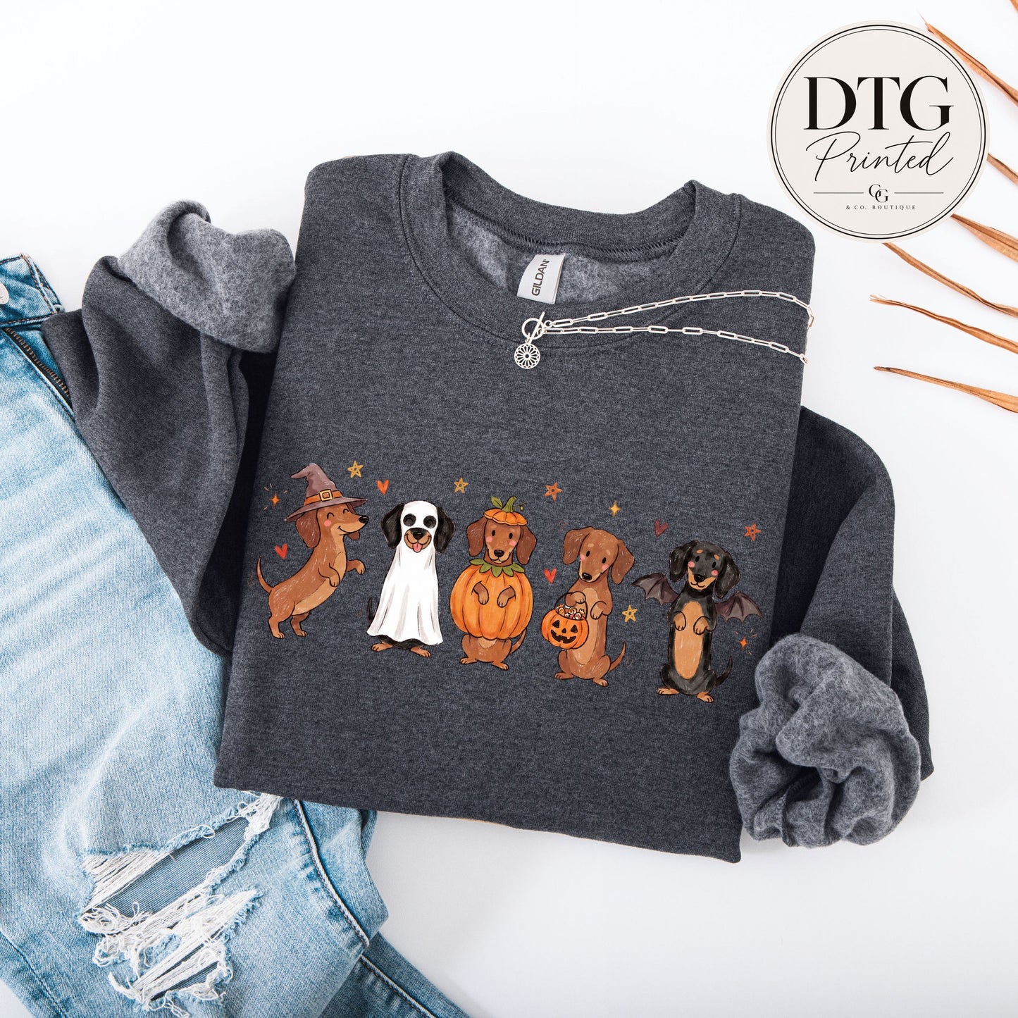 Halloween Dachshund Trick or Treat Sweatshirt