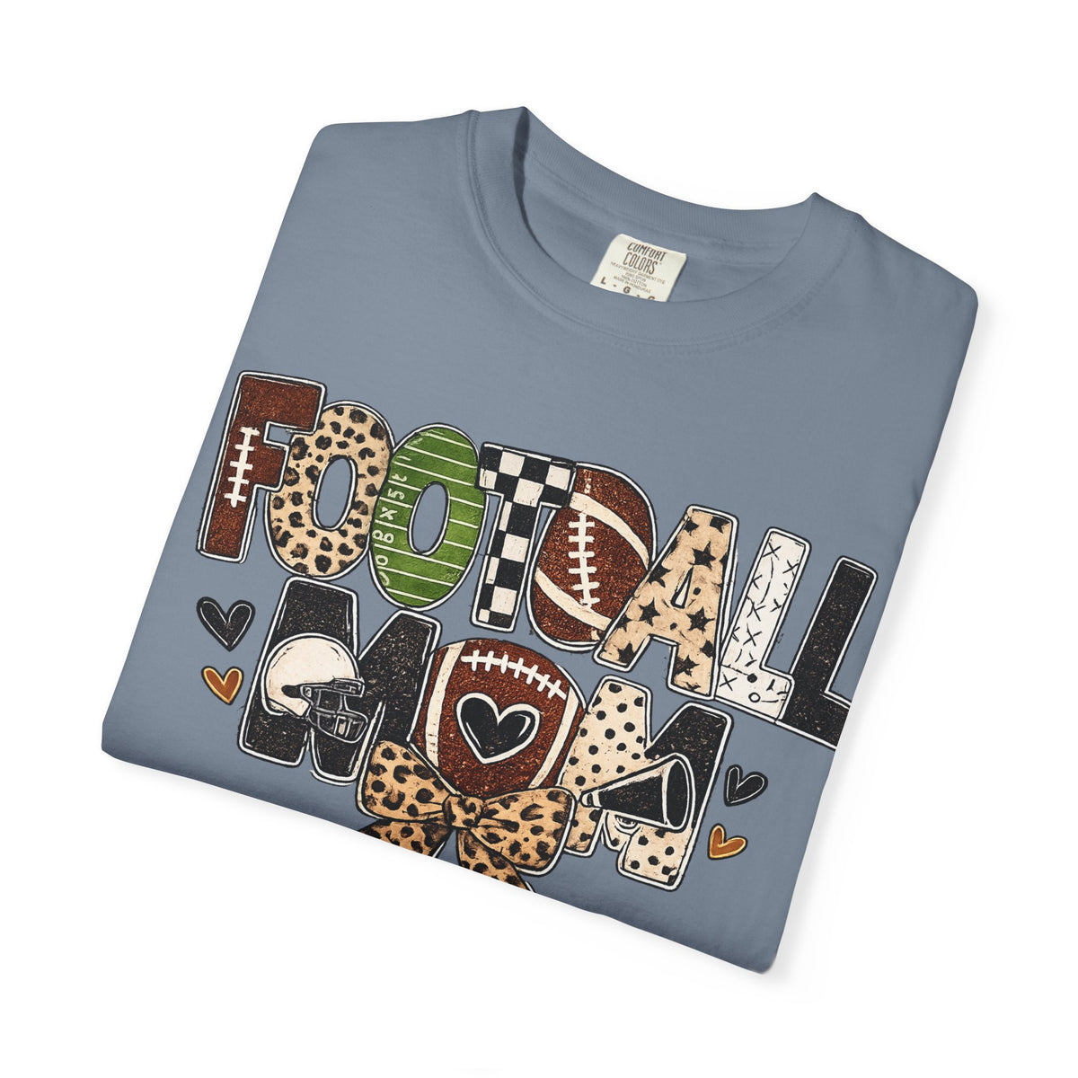 Football Mom T-Shirt — Leopard Print