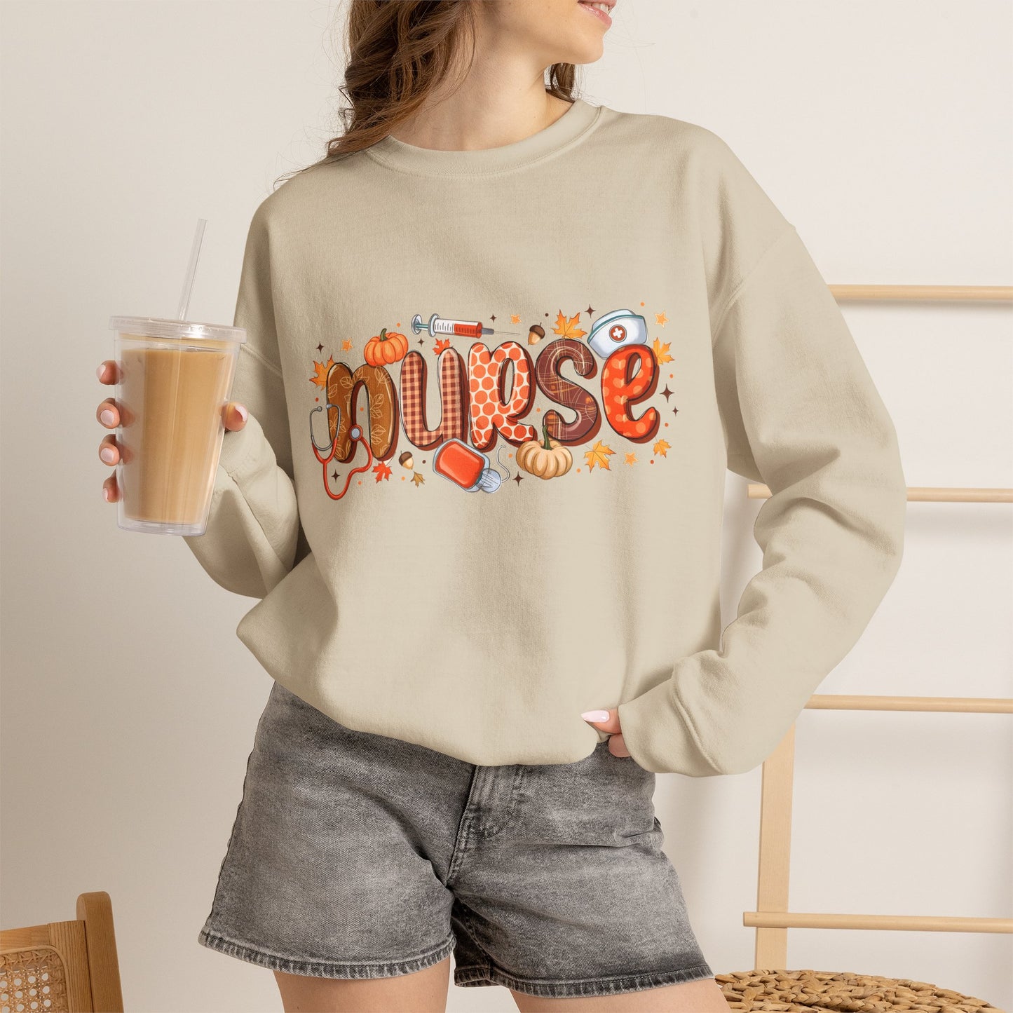 Fall Nurse sweatshirt | Autumn pumpkin stethoscope