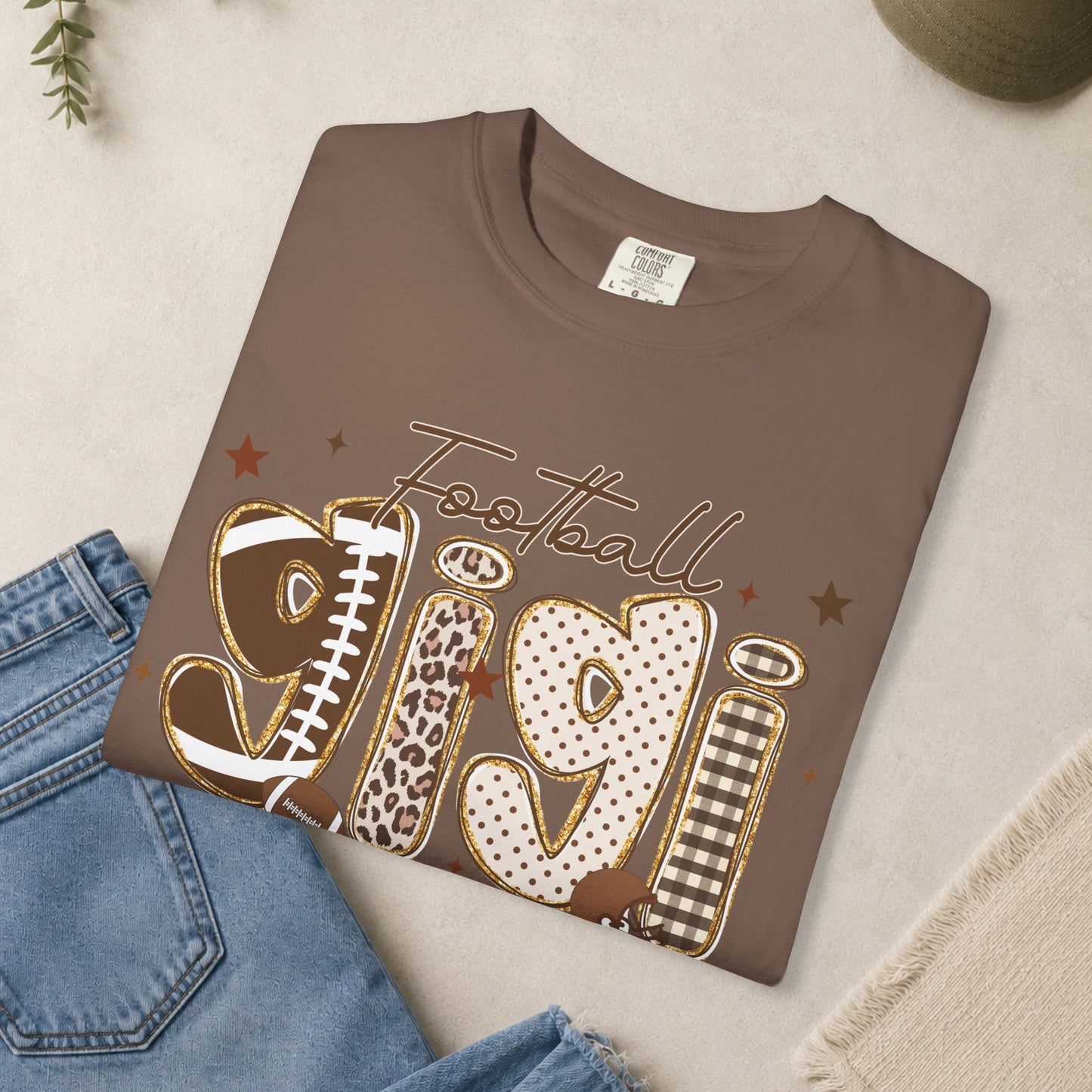 Football Gigi shirt | Graphic Football Gigi T-Shirt, Leopard Print Numbers, Sport Gigi Tee