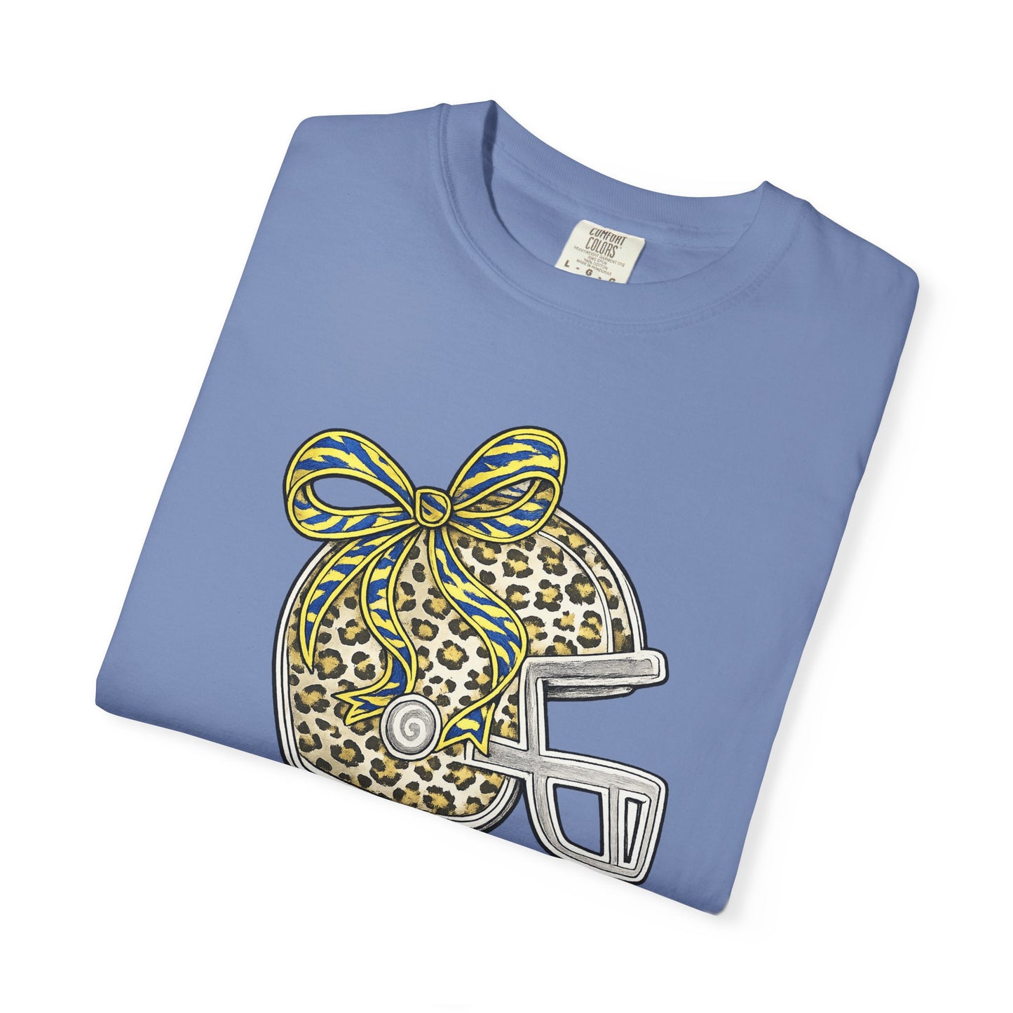 Leopard Print Football Helmet T-Shirt