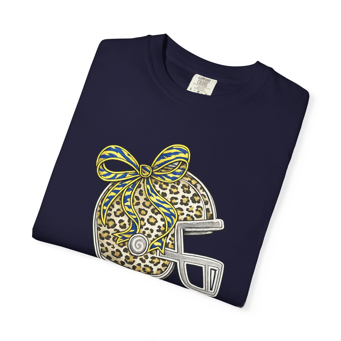 Leopard Print Football Helmet T-Shirt