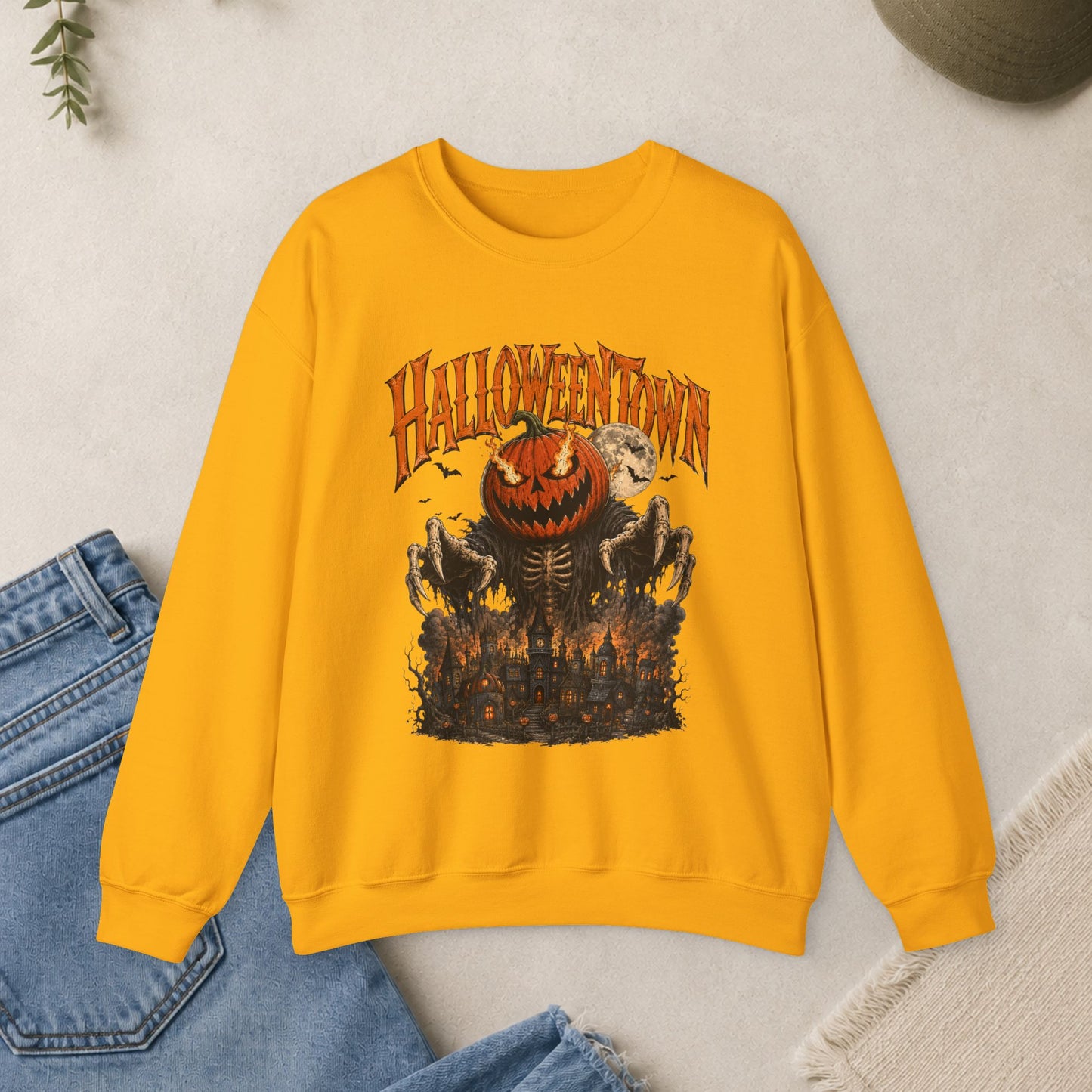 Halloweentown Pumpkin scarecrow Crewneck Sweatshirt | Halloween Horror
