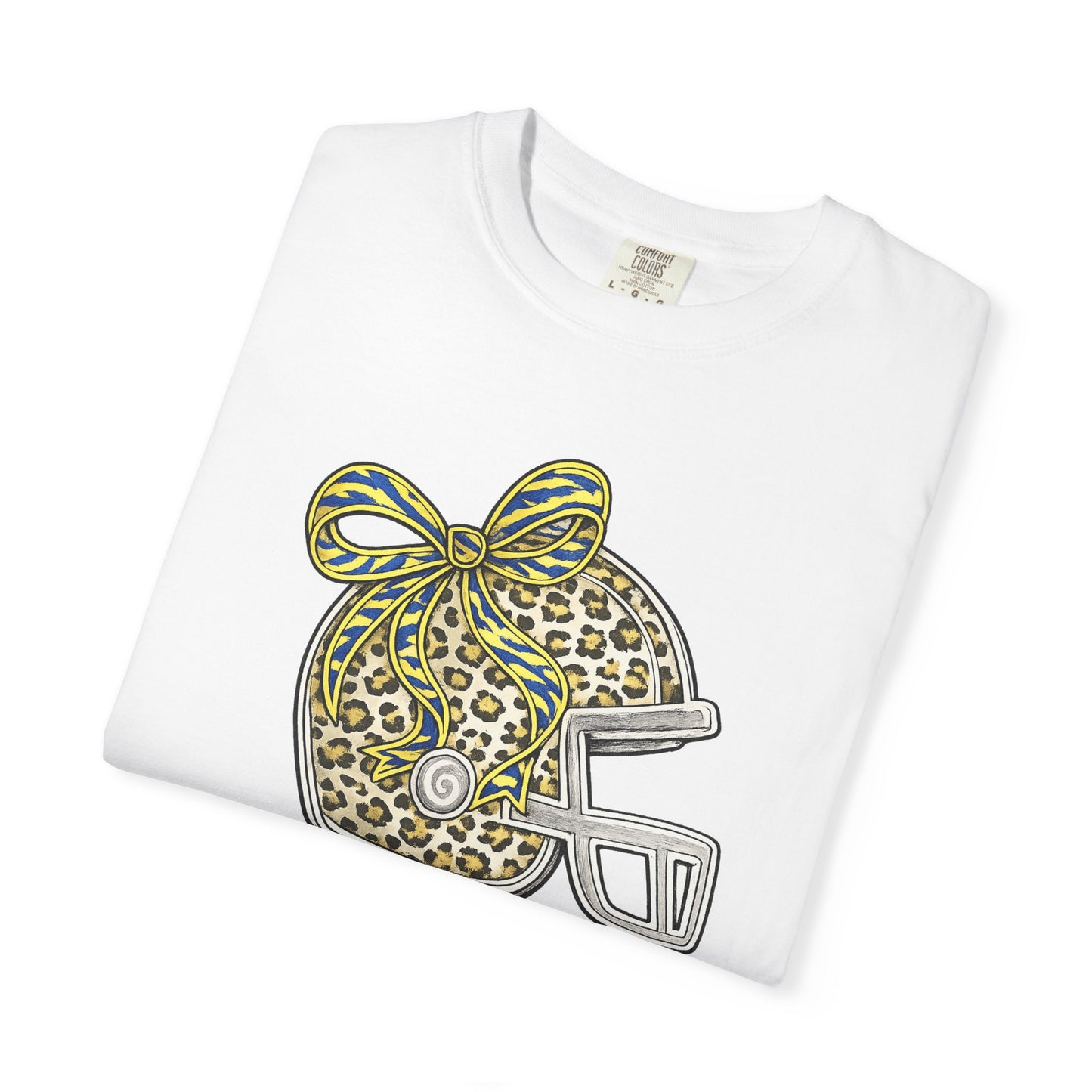 Leopard Print Football Helmet T-Shirt
