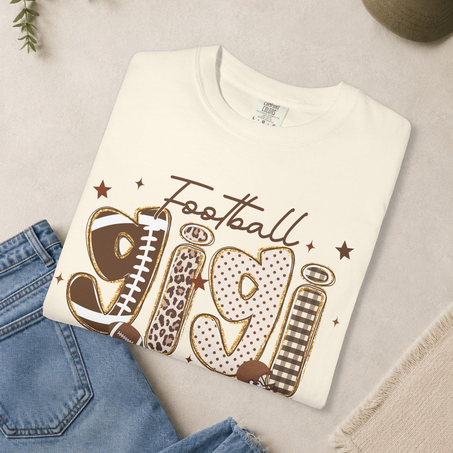 Football Gigi shirt | Graphic Football Gigi T-Shirt, Leopard Print Numbers, Sport Gigi Tee
