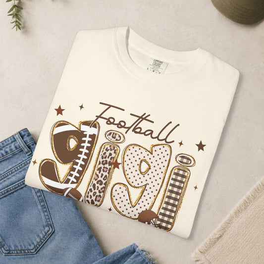 Football Gigi shirt | Graphic Football Gigi T-Shirt, Leopard Print Numbers, Sport Gigi Tee