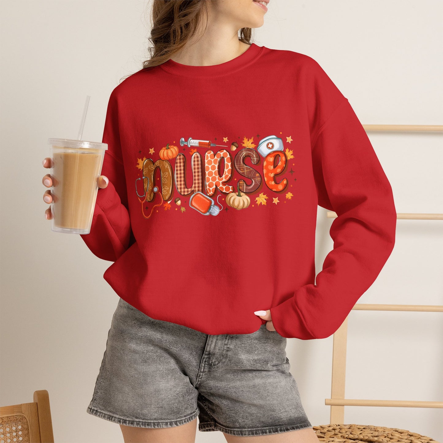 Fall Nurse sweatshirt | Autumn pumpkin stethoscope